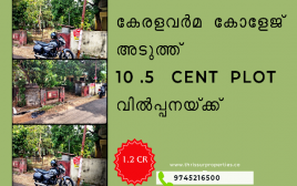 10.5 Cent Plot For Sale Near Keralavarma College,Thrissur